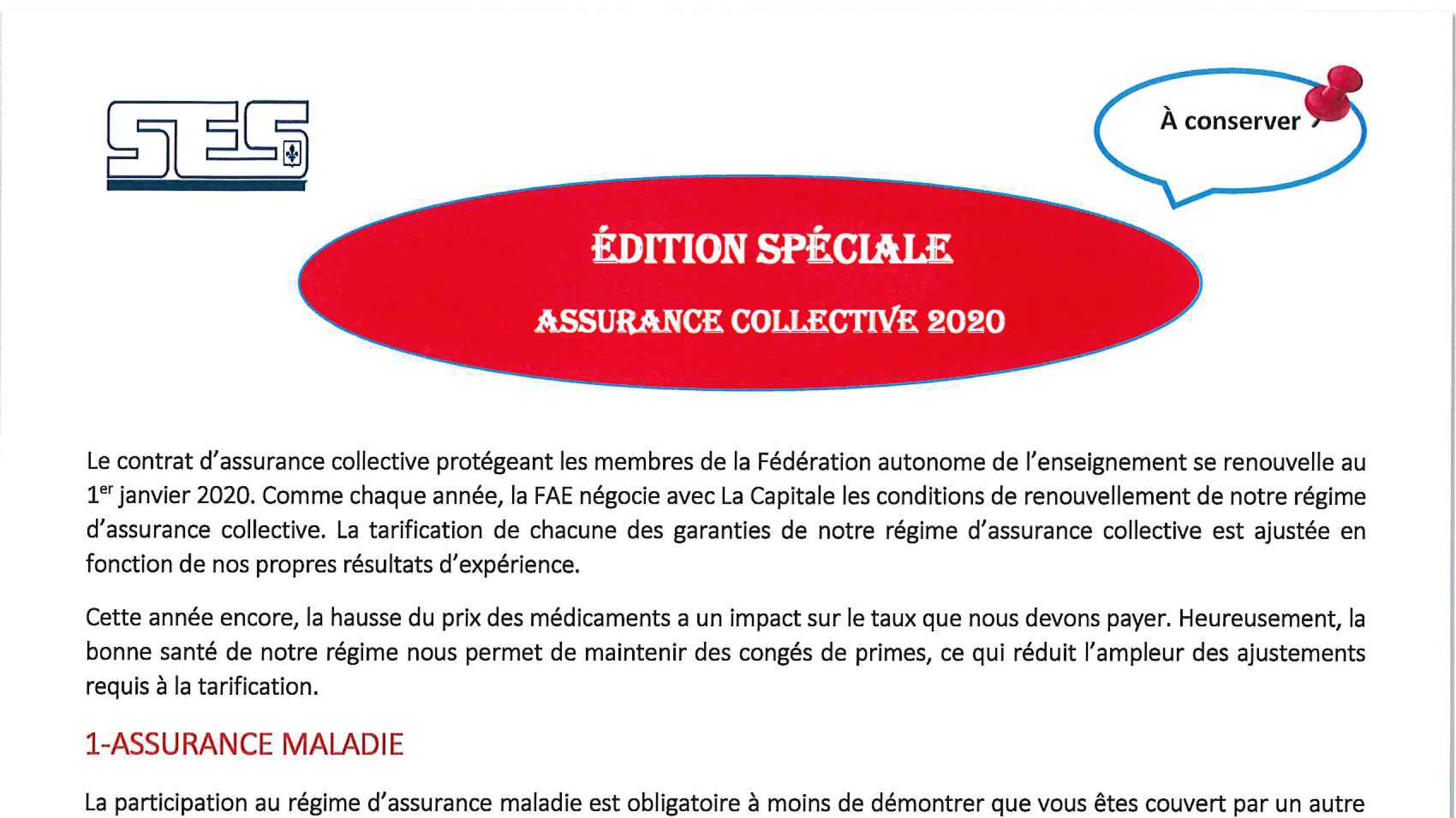 L’Informateur – Assurance collective – Janvier 2020