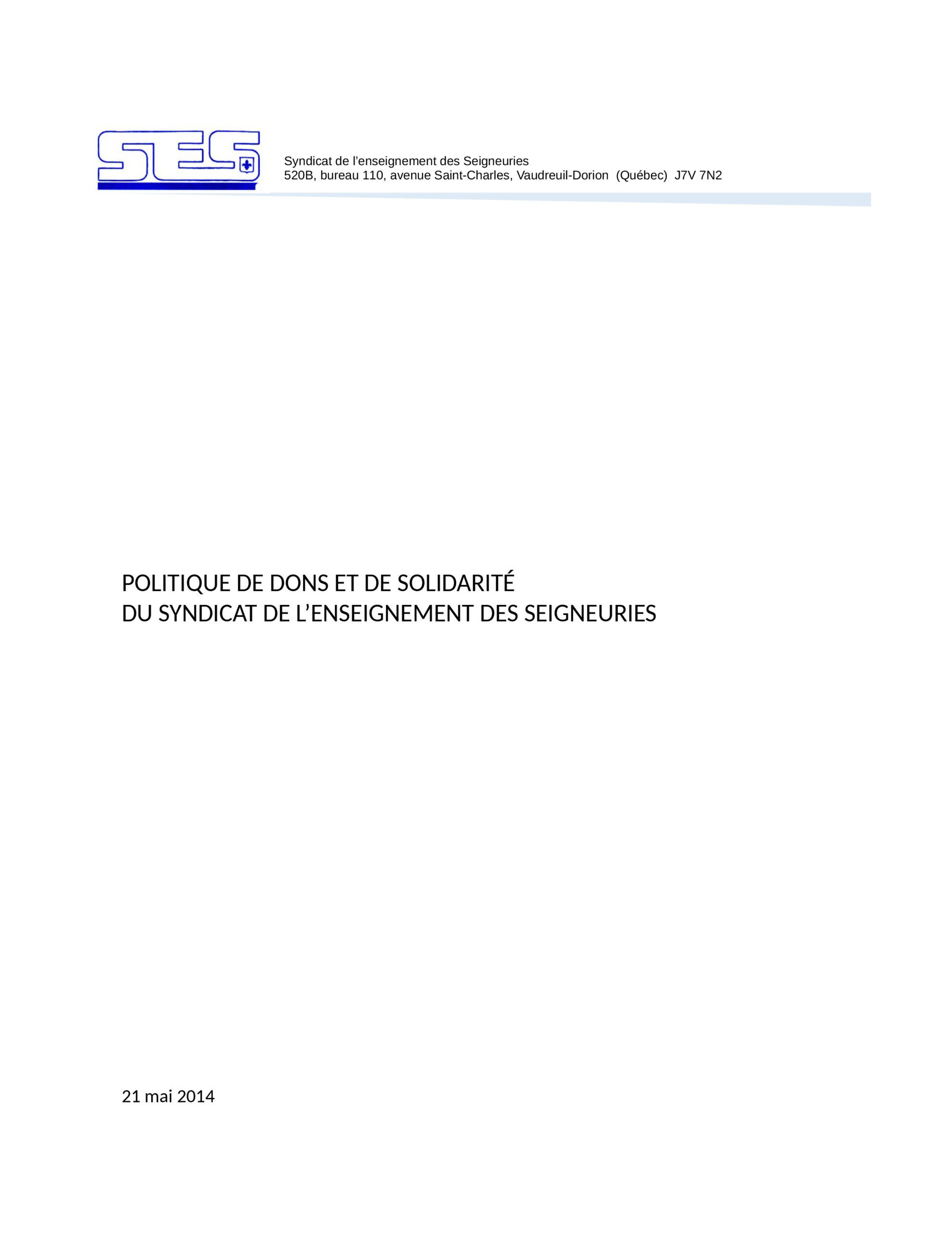 1 - PolitiquededonsetdesolidariteSESMai2014-1