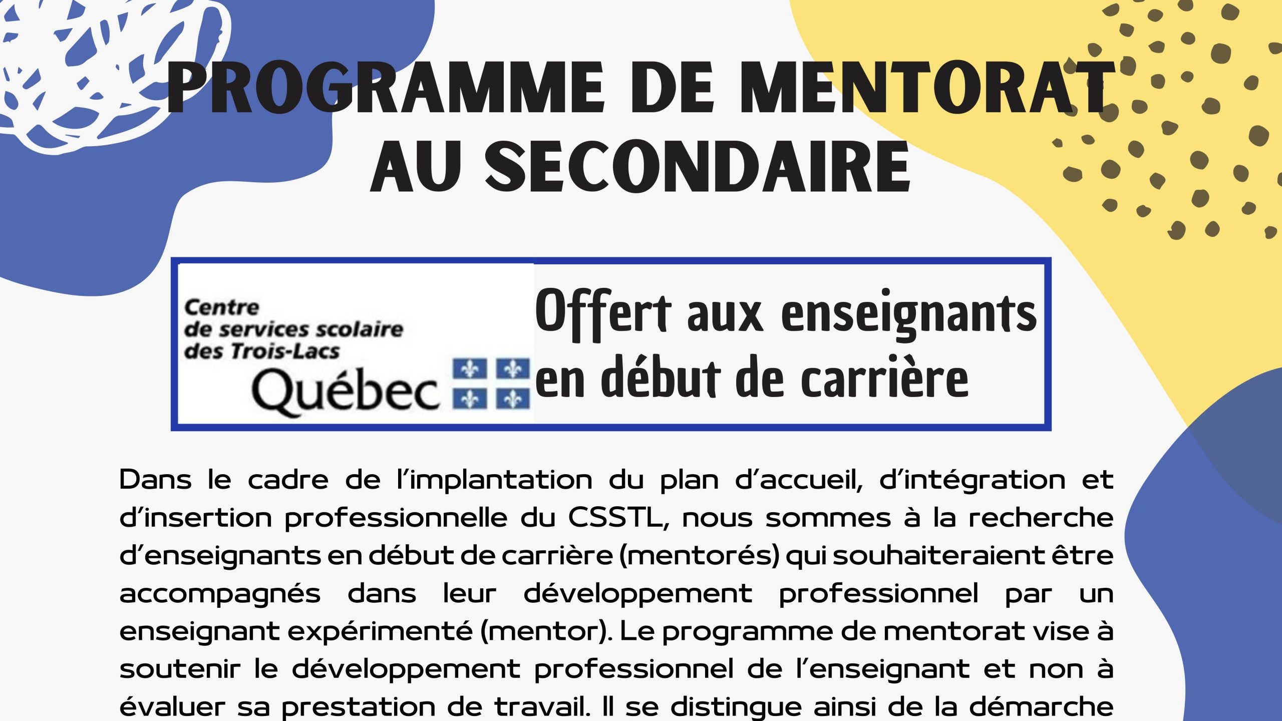 Dépliant pour mentorés