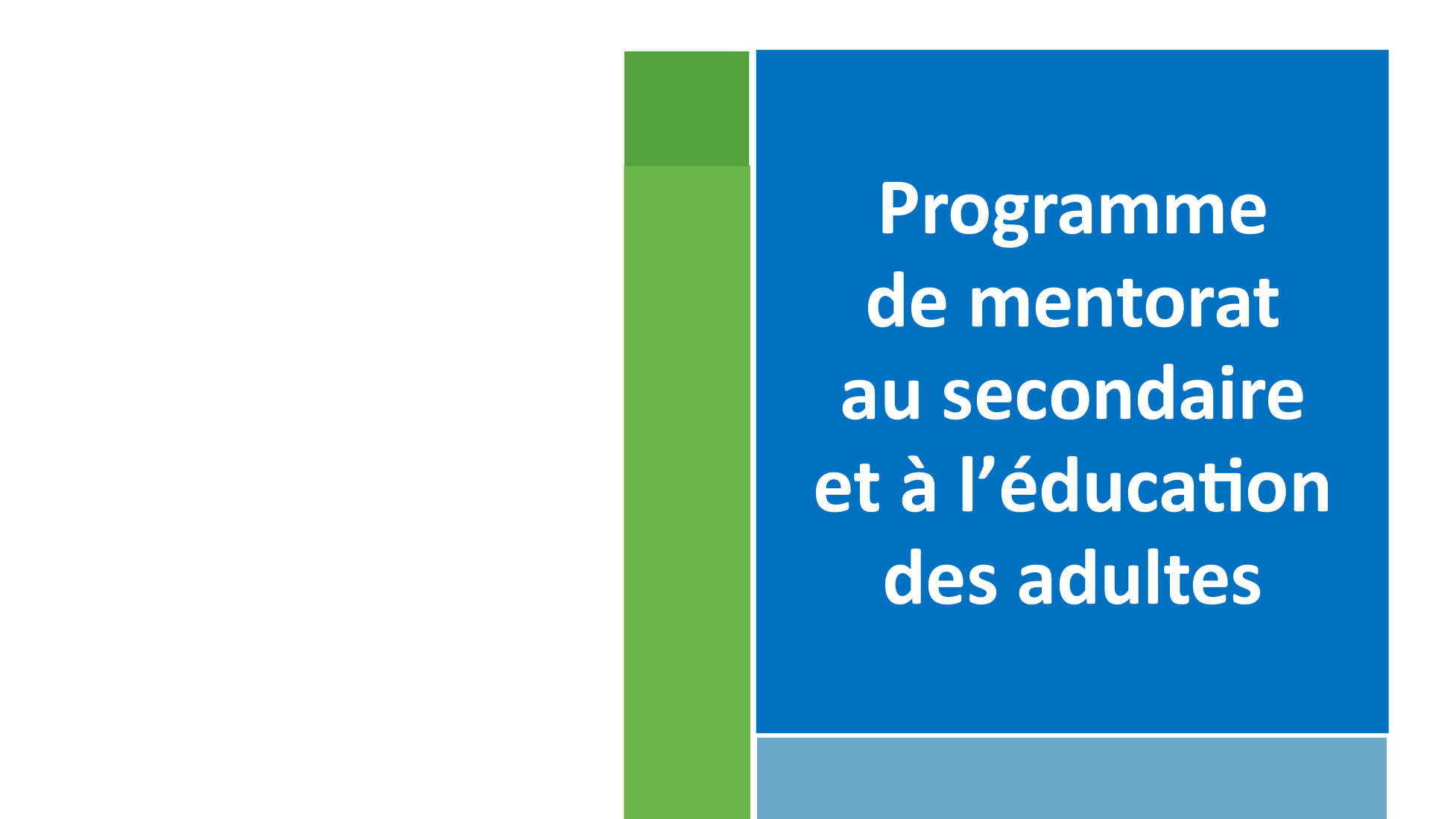 Dépliant pour mentoré-e-s Secondaire et EDA