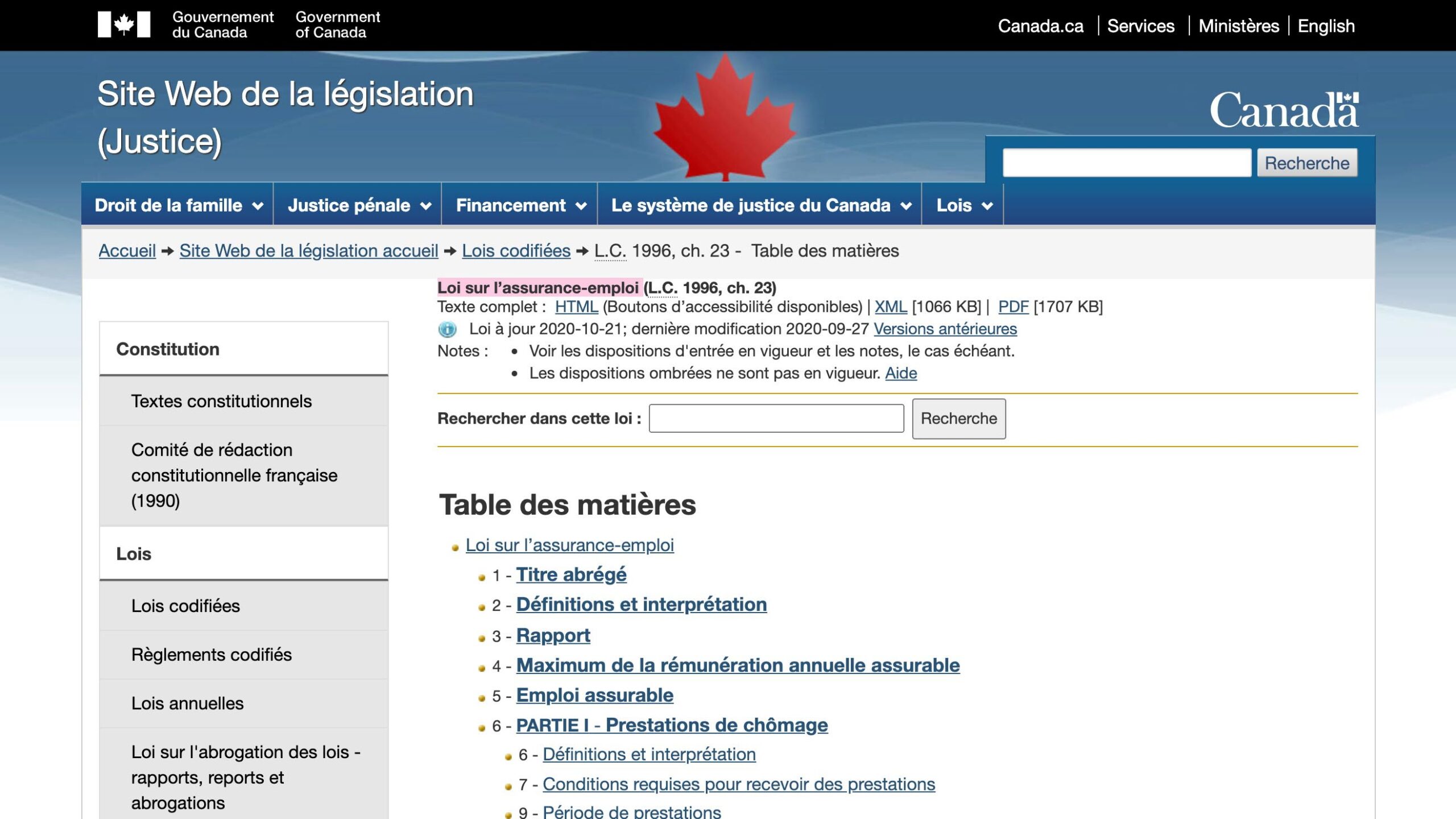 Loi sur l’assurance-emploi