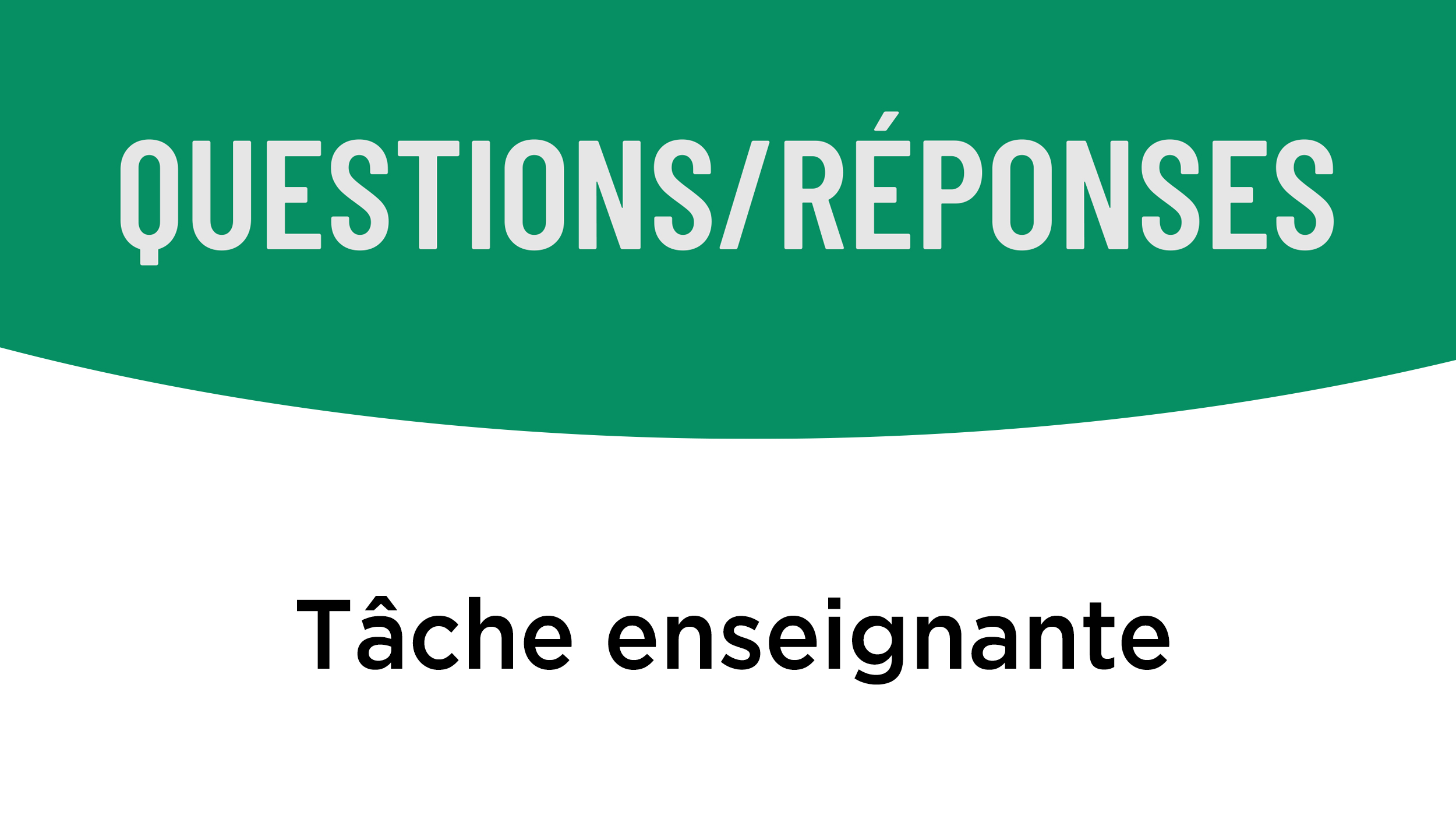 Questions/réponses