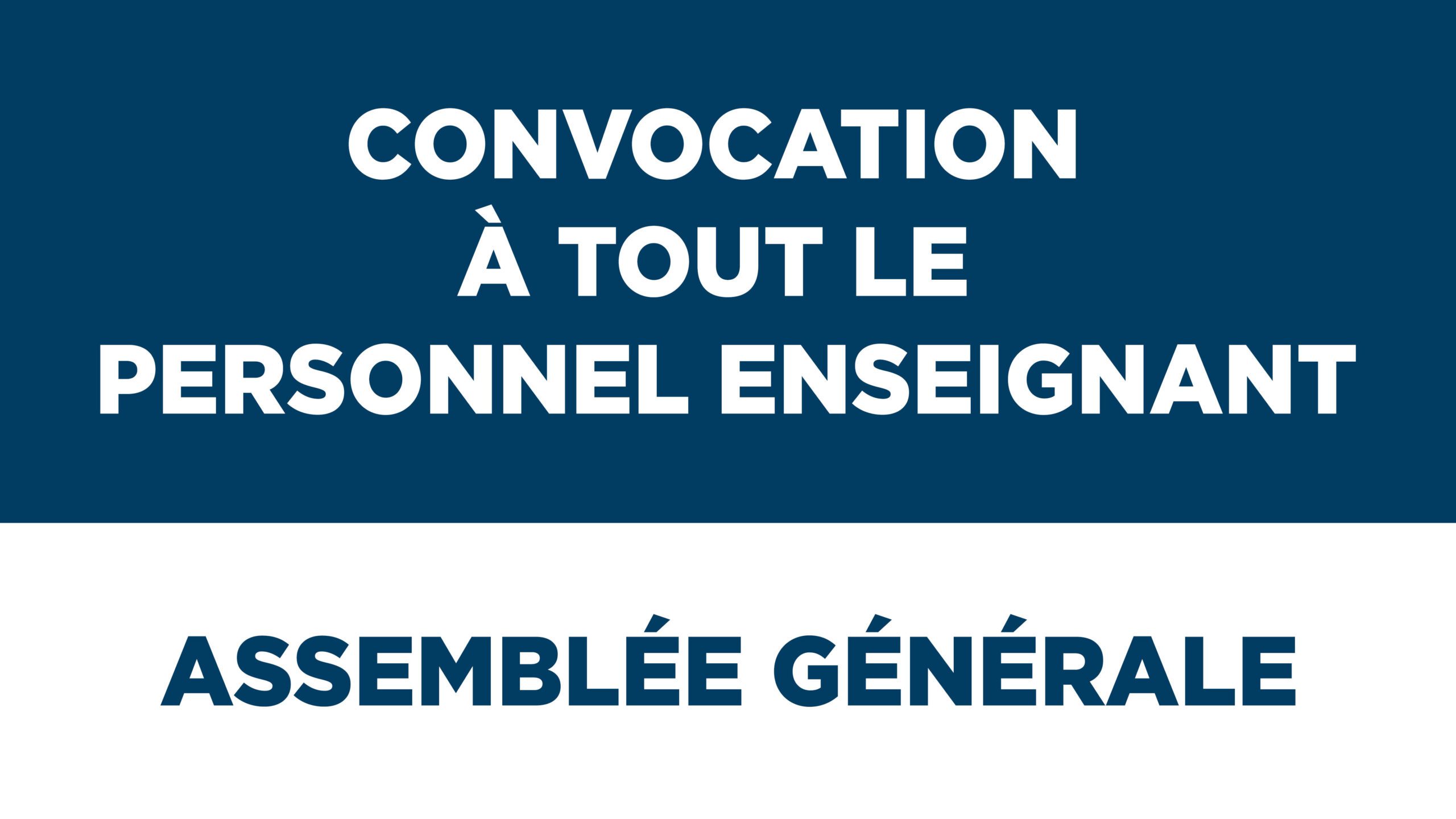 Convocation – assemblée générale le 20 octobre 2022