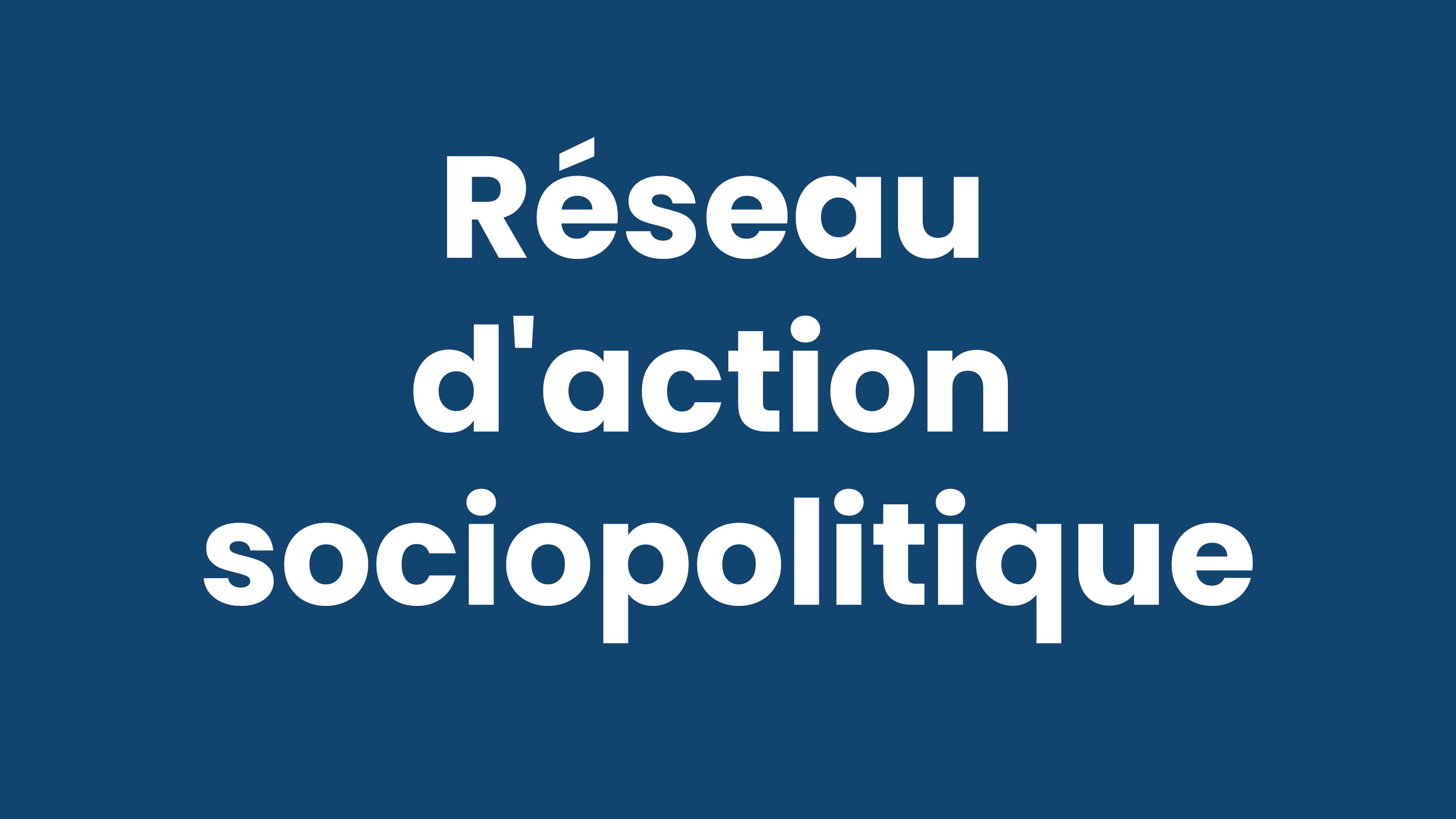 Réseau d&rsquo;action sociopolitique