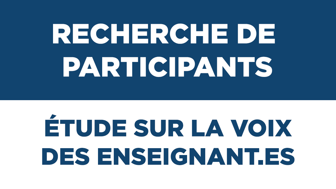 Recherche de participants – Étude sur la voix des enseignant.es