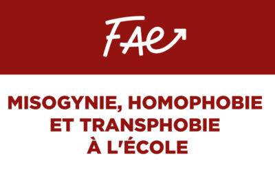 Misogynie, homophobie et transphobie à l&rsquo;école
