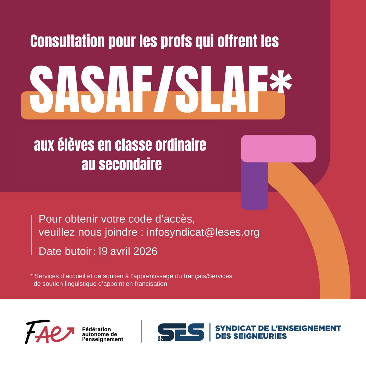 Consultation SASAF
