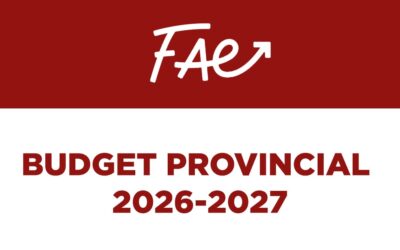 Communiqué FAE – Budget provincial 2026-2027