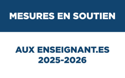 Mesures en soutien aux enseignant.es 2025-2026