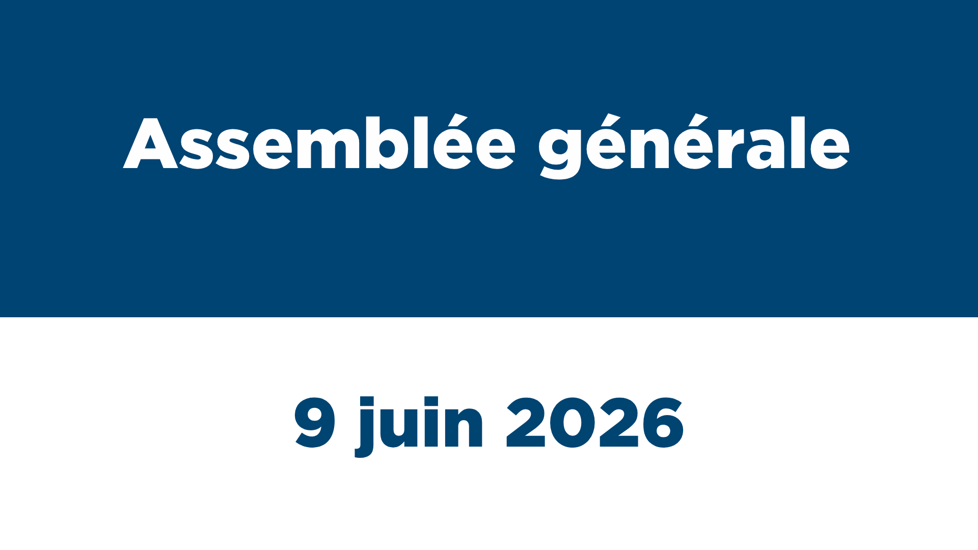Assemblée générale 9 juin 2026 – Convocation