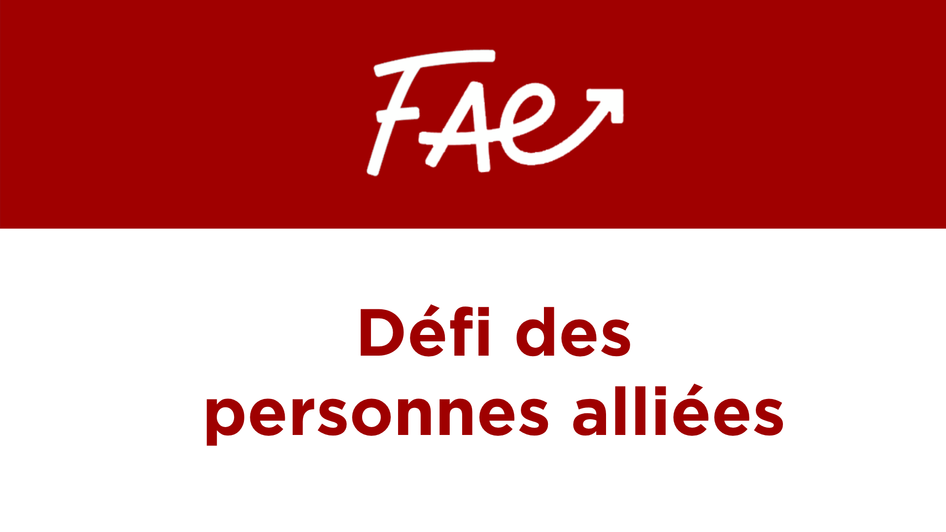 Défi des personnes alliées